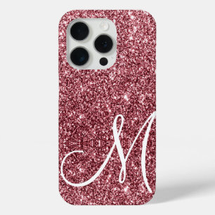 Custom Mit Monogramm Rose Gold Glitzer Glam Case-Mate iPhone Hülle