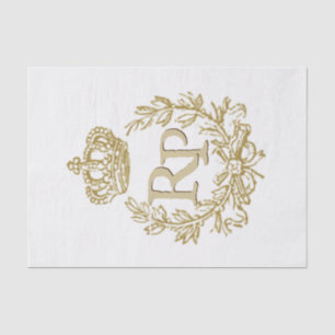 Custom Mittelalterliche Königliche Goldkrone und K Seidenpapier