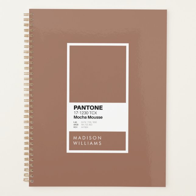Custom Mocha Brown Notebook | Personalisiertes Jou Planer (Vorderseite)