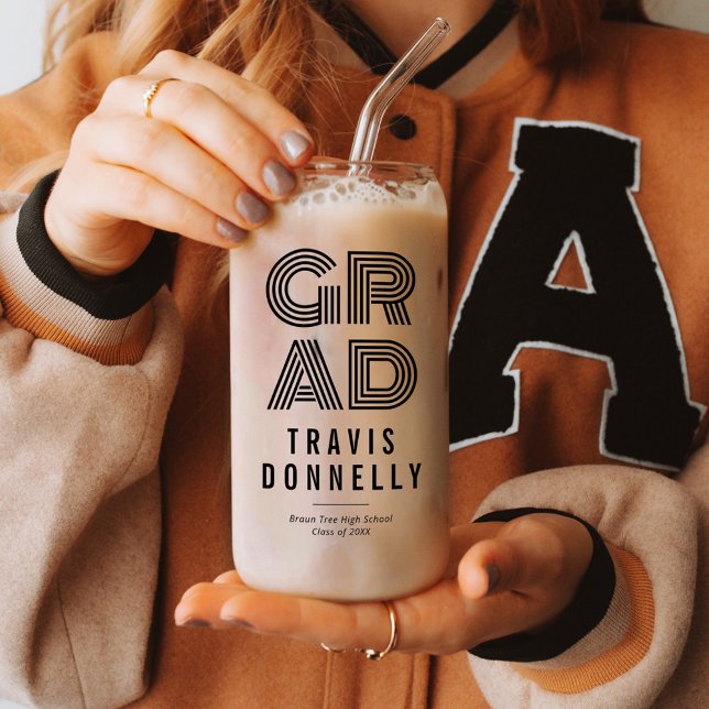 Custom Modern 2025 Graduate Dosenglas (Von Creator hochgeladen)