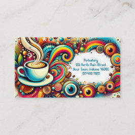 Custom Modern Angesagt Style Coffee Shop & Punch Visitenkarte