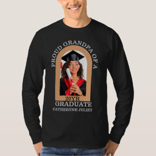 Custom Modern Arch Foto stolzer Opa Abschluss T-Shirt