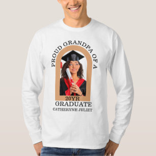 Custom Modern Arch Foto stolzer Opa Abschluss T-Shirt