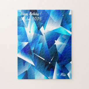 Custom Modern Artistic Colority Abstrakt Blue Puzzle