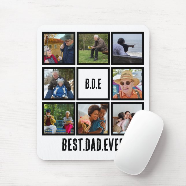 Custom Modern BDE Bester Vater je 8 FotoCollage Mousepad (Mit Mouse)