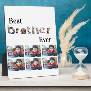 Custom Modern Best Brother Ever 13 Photo Collage Fotoplatte