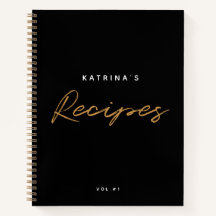 Custom Modern Black Gold Minimalistisch Script Rez