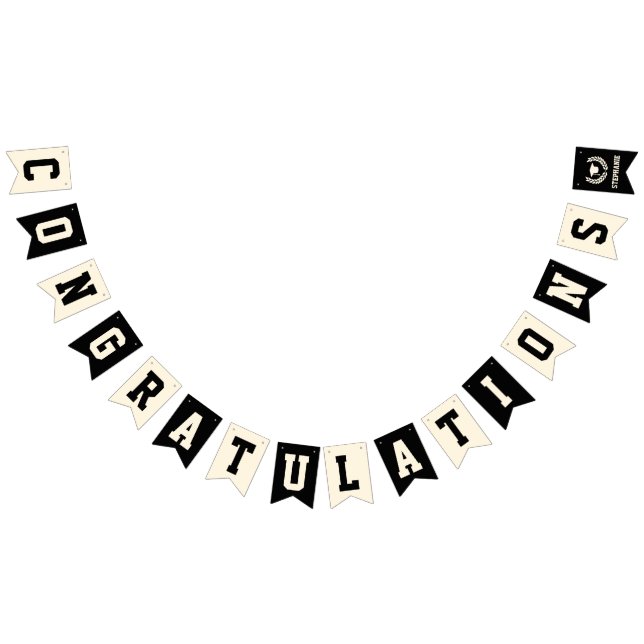 Custom Modern Bold Gratulation Abschluss Wimpelkette (Alle)