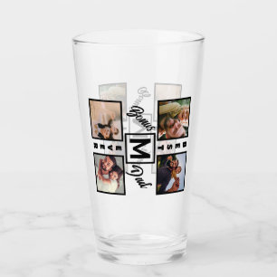 Custom Modern Bonus Vater Stepdad 4 Foto Collage Glas