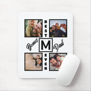 Custom Modern Bonus Vater Stepdad 4 Foto Collage Mousepad