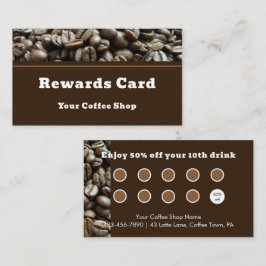 Custom Modern Cafe Coffee Shop Reward Customer Treuekarte