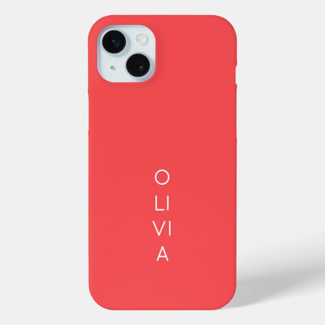Custom Modern Coral Minimalist Case-Mate iPhone Hülle (Rückseite)