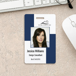 Custom Modern Corporate Employee ID Abzeichen Blue Ausweis