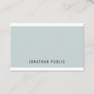 Custom Modern Elegance Blue Green Minimalistisch T Visitenkarte