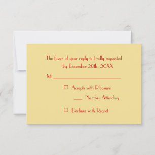 Custom Modern Elegant Party UAWG RSVP Karte