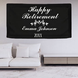 Custom Modern Elegante Black&White Happy Rentireme Banner