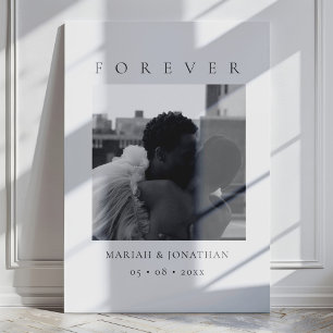 Custom Modern Elegante Minimal Neu verheiratetes G Leinwanddruck