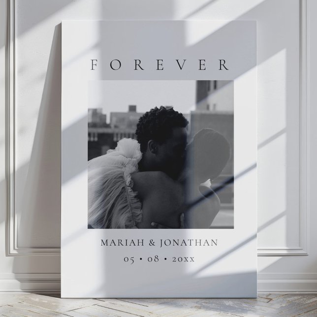 Custom Modern Elegante Minimal Neu verheiratetes G Leinwanddruck (Von Creator hochgeladen)