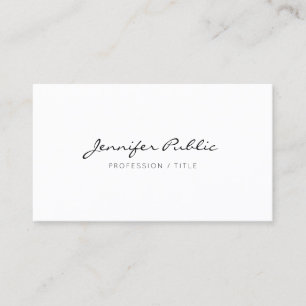 Custom Modern Elegante Minimalistische Typografie  Visitenkarte