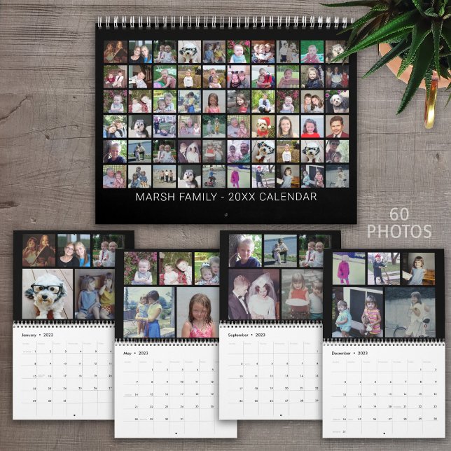 Custom Modern Family 60 Foto Collage - schwarz Kalender (Von Creator hochgeladen)