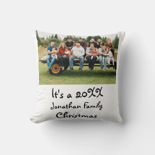 Custom Modern Family Christmas Foto Kissen
