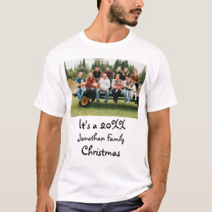 Custom Modern Family Christmas Foto T-Shirt