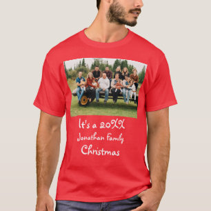 Custom Modern Family Christmas Foto T-Shirt