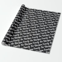 Custom Modern Family Name Jet Black