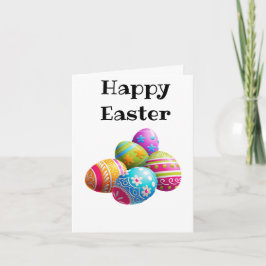 Custom Modern farbenfrohe Eier Happy Oster Feiertagskarte