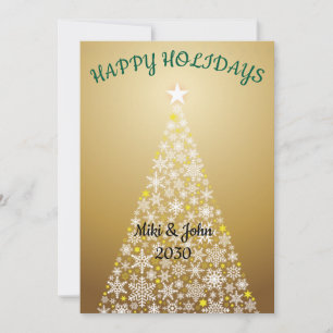 Custom Modern Fodern Gold Weihnachtskarte Feiertagskarte