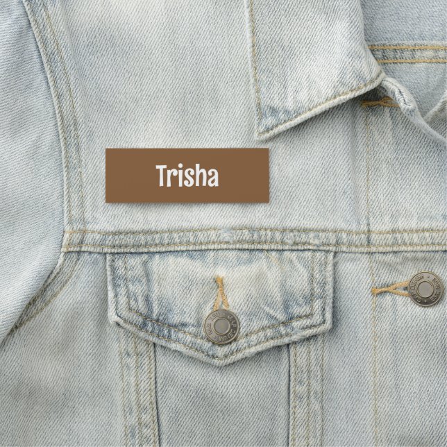 Custom Modern Fun Coffee Shop Employee ID Namensschild (Beispiel)