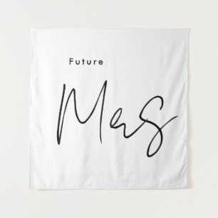 Custom Modern Future Mrs. Brautparty Wandteppich