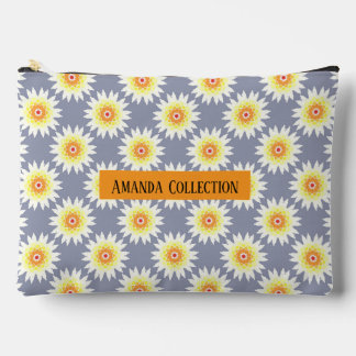 Custom modern girly floral bright purple chic zubehörtasche