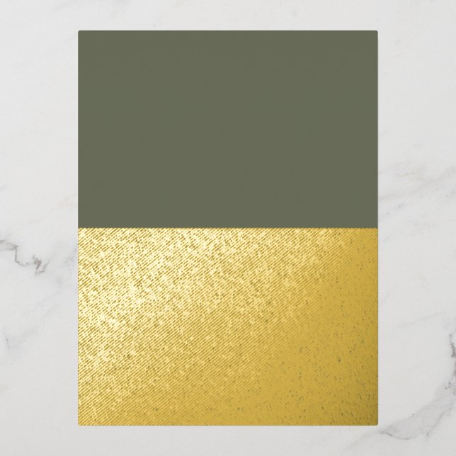 Custom Modern & Gold Foil Einladung Postkarte (Vorderseite)