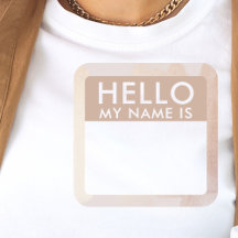 Custom Modern Hello Mein Name ist Aufkleber
