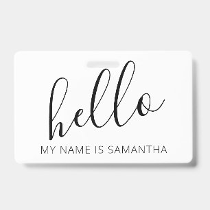 Custom Modern Hello Name Ausweis