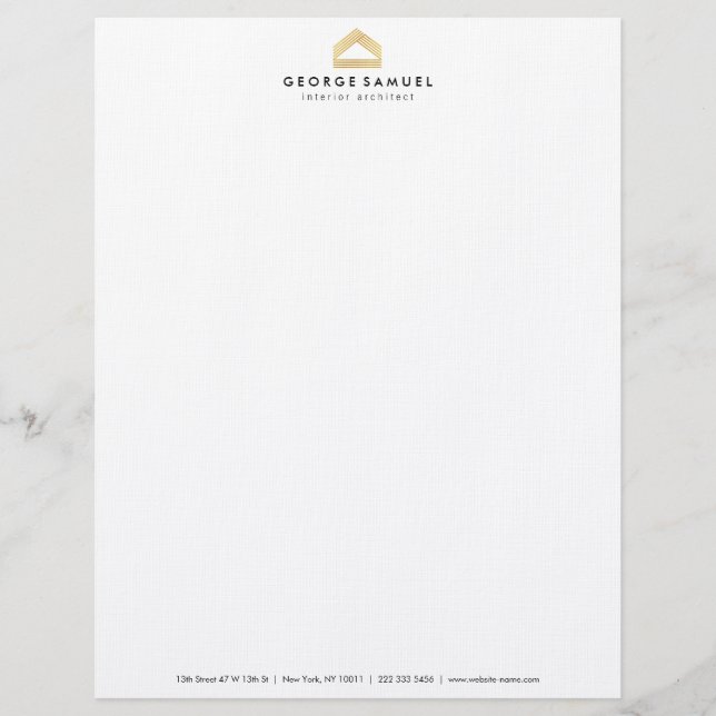 Custom Modern Home Design | Abstract Logo  Briefbogen (Vorderseite)