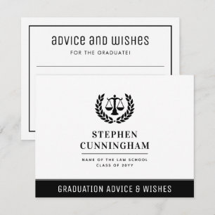 Custom Modern Law School Abschluss Adolution Wünsc Mitteilungskarte