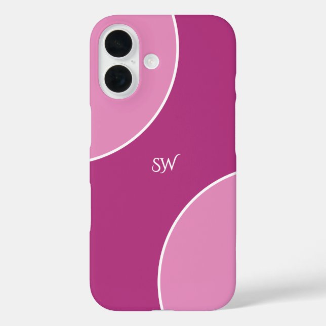 Custom Modern Magenta Pink Minimalist Case-Mate iPhone Hülle (Rückseite)