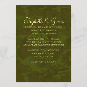 Custom Modern Military Wedding Einladungen