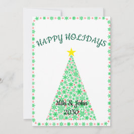 Custom Modern Minalist Christmas Holiday Card Feiertagskarte