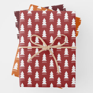 Custom Modern Minimalistisch Geometric Christmas t Geschenkpapier Set