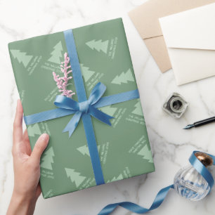 Custom Modern Minimalistisch Sage Green Christmas Geschenkpapier