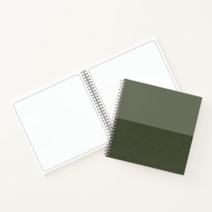 Custom Modern Moss Green Sketchbook - Dual Tone Notizbuch