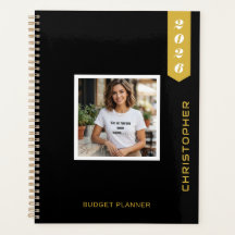 Custom Modern Photo Text Stylish Budget Planner