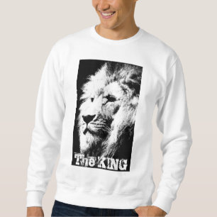 Custom Modern Pop Art Lion Leiter der King Men's Sweatshirt