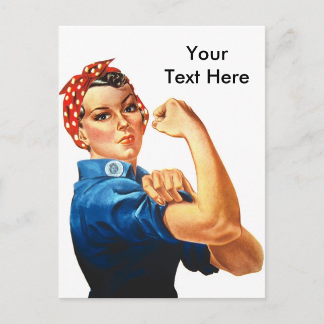 Custom Modern Rosie The Riveter Postkarte (Vorderseite)