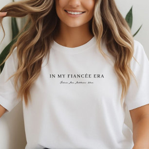 Custom Modern Script Fiancée Verlobt Era Tri-Blend Shirt