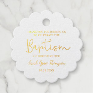 Custom Modern Script Name Baby Girl Taufe Gold Geschenkanhänger