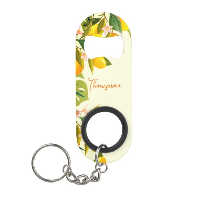 Custom Modern summer watercolor lemonade trendy Mini Flaschenöffner (Vorderseite)